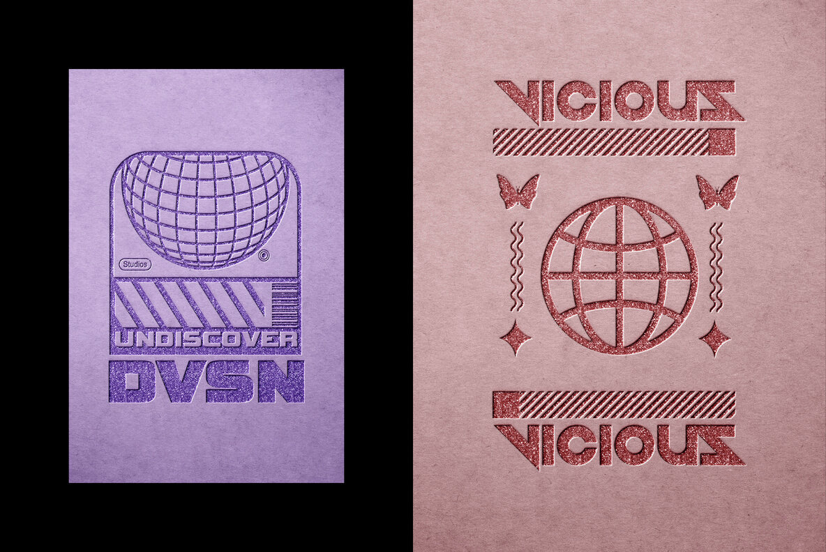 Cut Out Glitter And Text Logo Effect 3