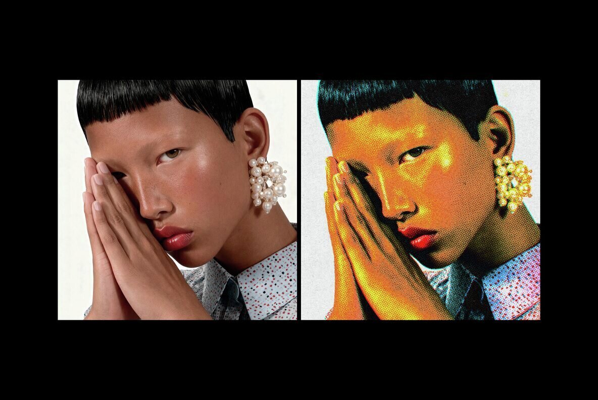 Printed Dots Magazine Photo Effect 2