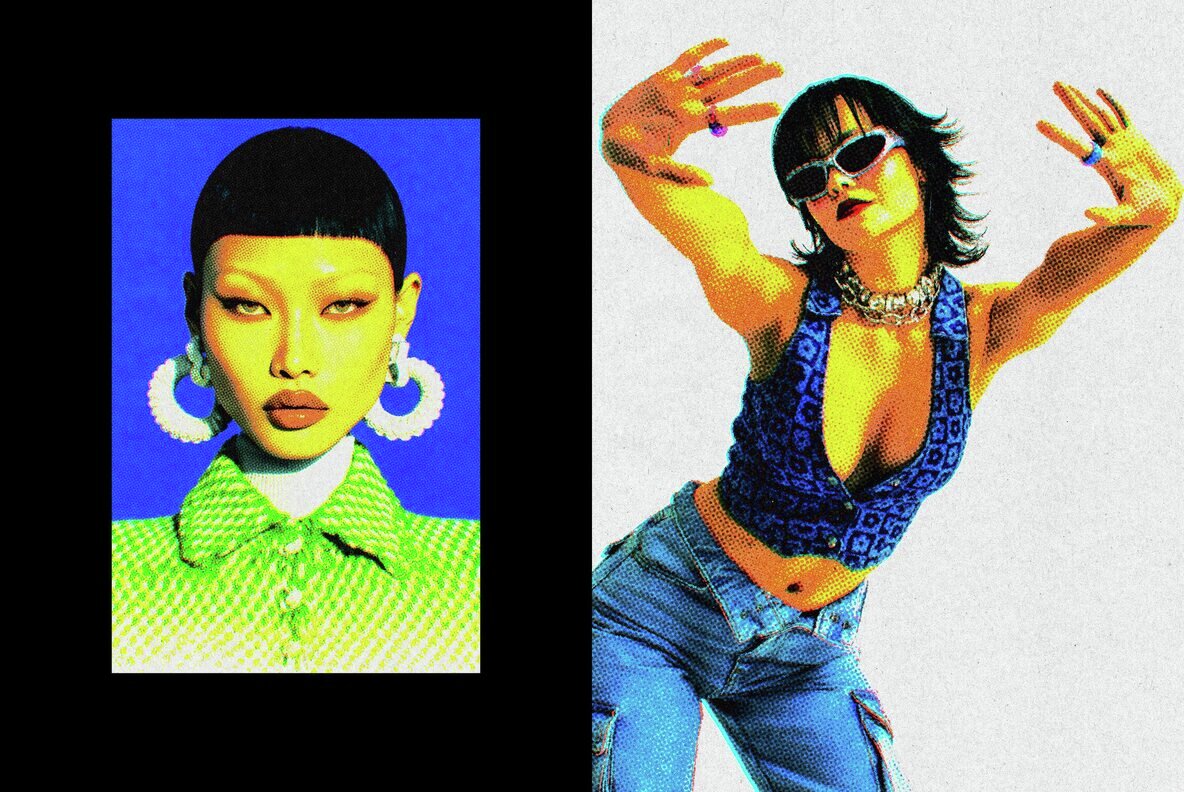 Printed Dots Magazine Photo Effect 4