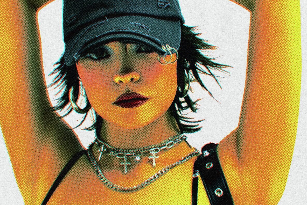 Printed Dots Magazine Photo Effect 5