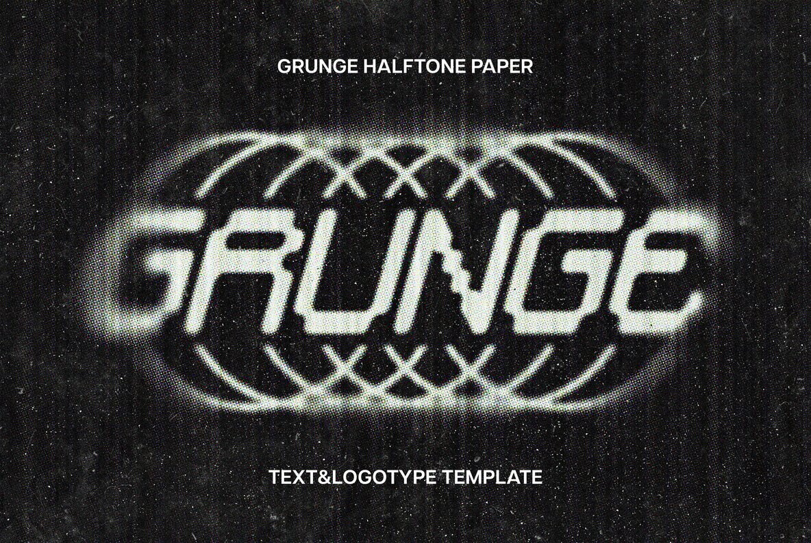 Grunge Halftone Paper Text Effect 1