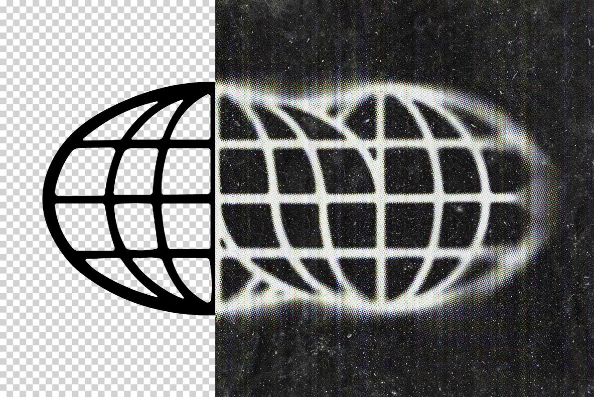 Grunge Halftone Paper Text Effect 4