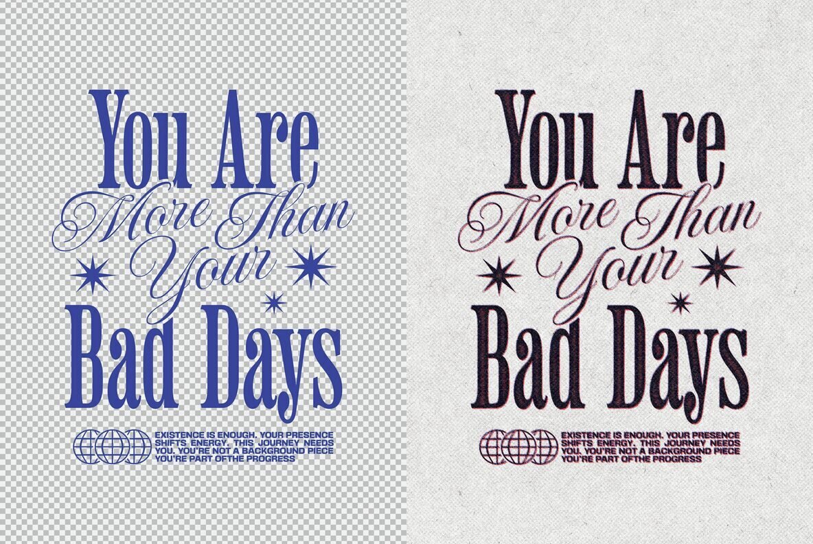 Grunge Text and Logo Print Effect 2