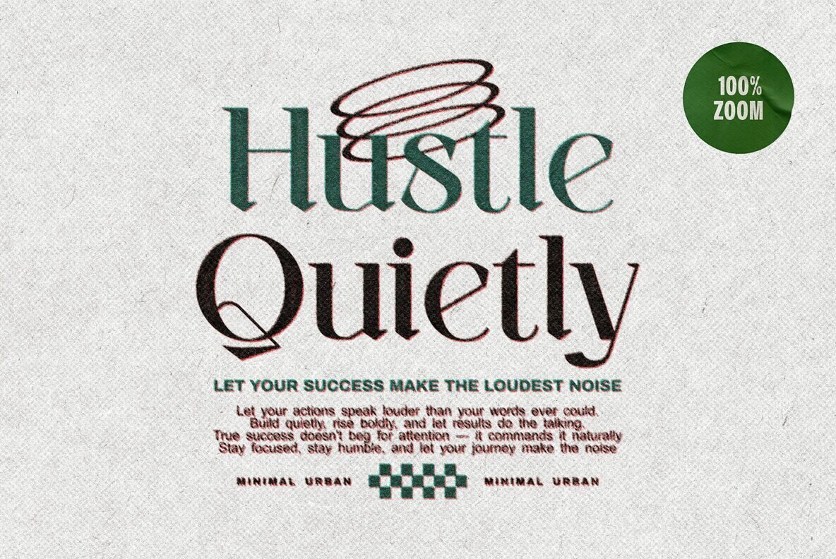 Grunge Text and Logo Print Effect 3