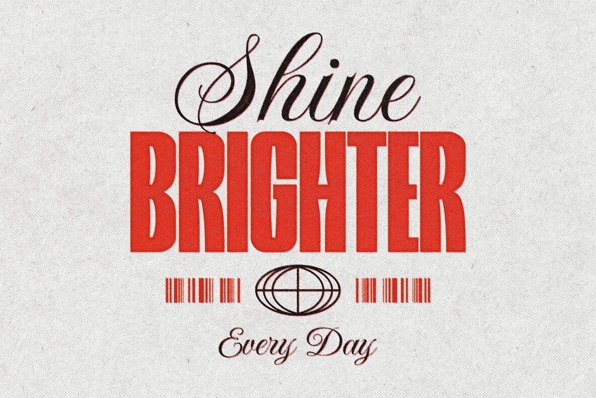 Grunge Text and Logo Print Effect 5