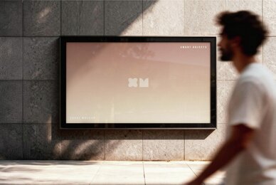 Outdoor Framed Billboard Mockup