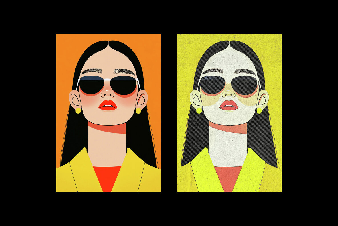 Line Halftone Print Photo Effect 5