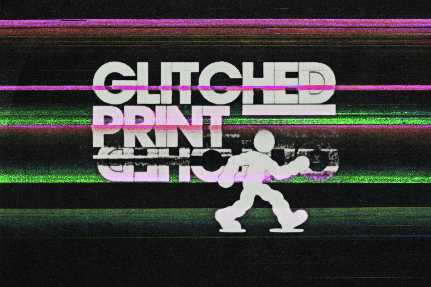 Glitched Print Texture Pack 1