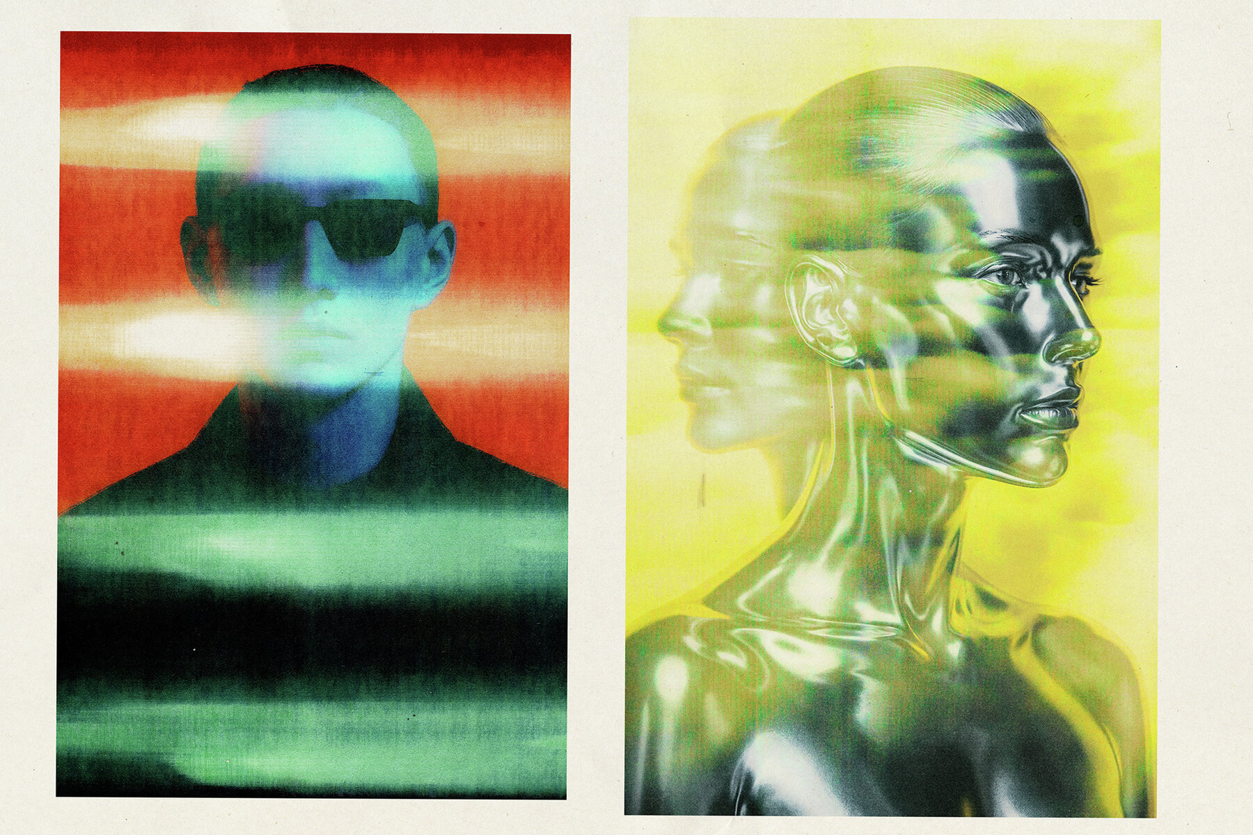 Glitched Print Texture Pack 10