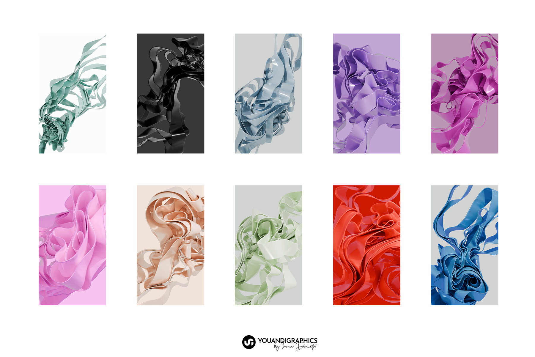 Ribbons Abstract 3d Elements 13