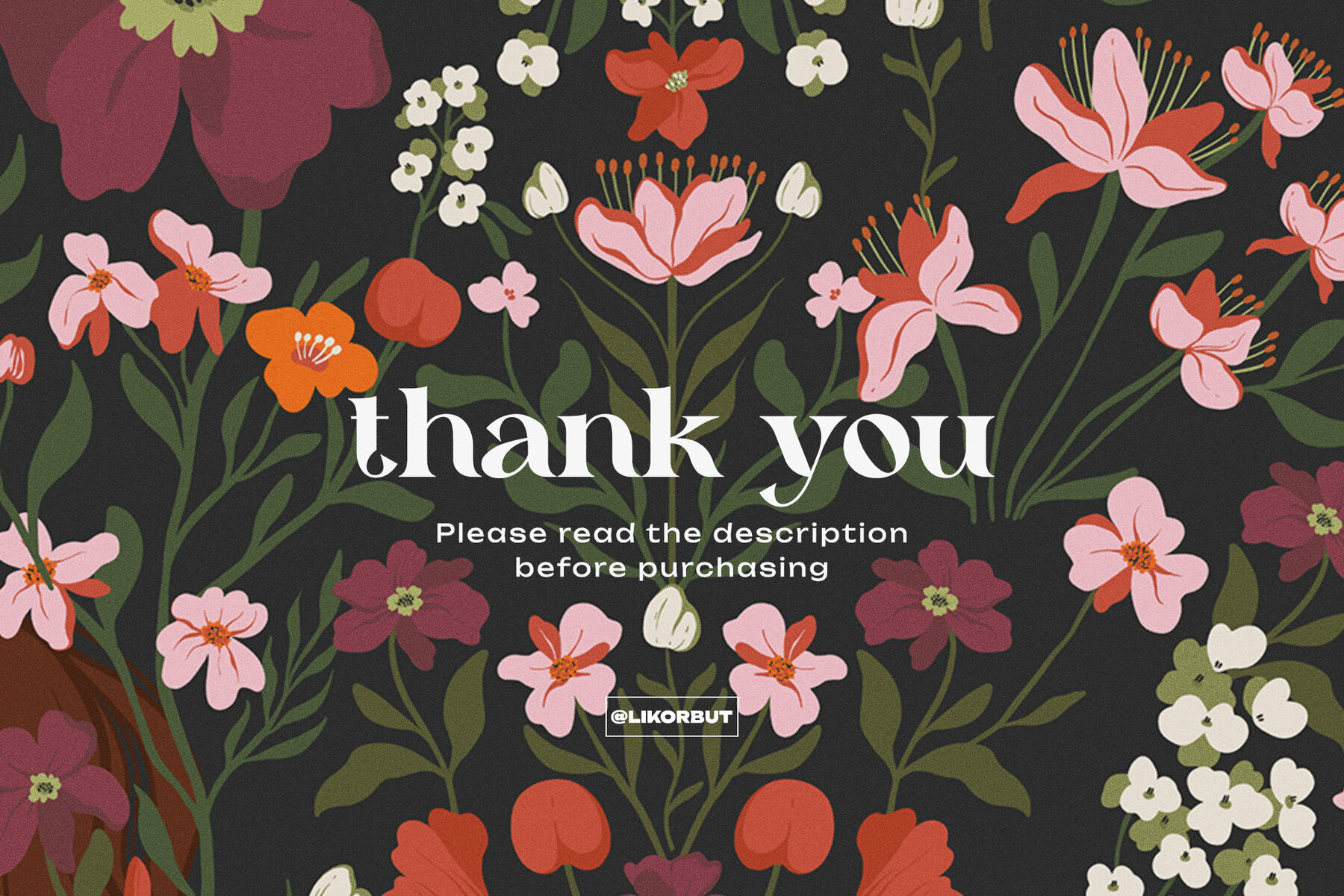 Nymph Art Nouveau Botanical Flower Pattern 2