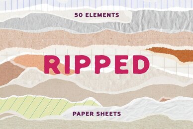 Assorted Ripped Paper Elements