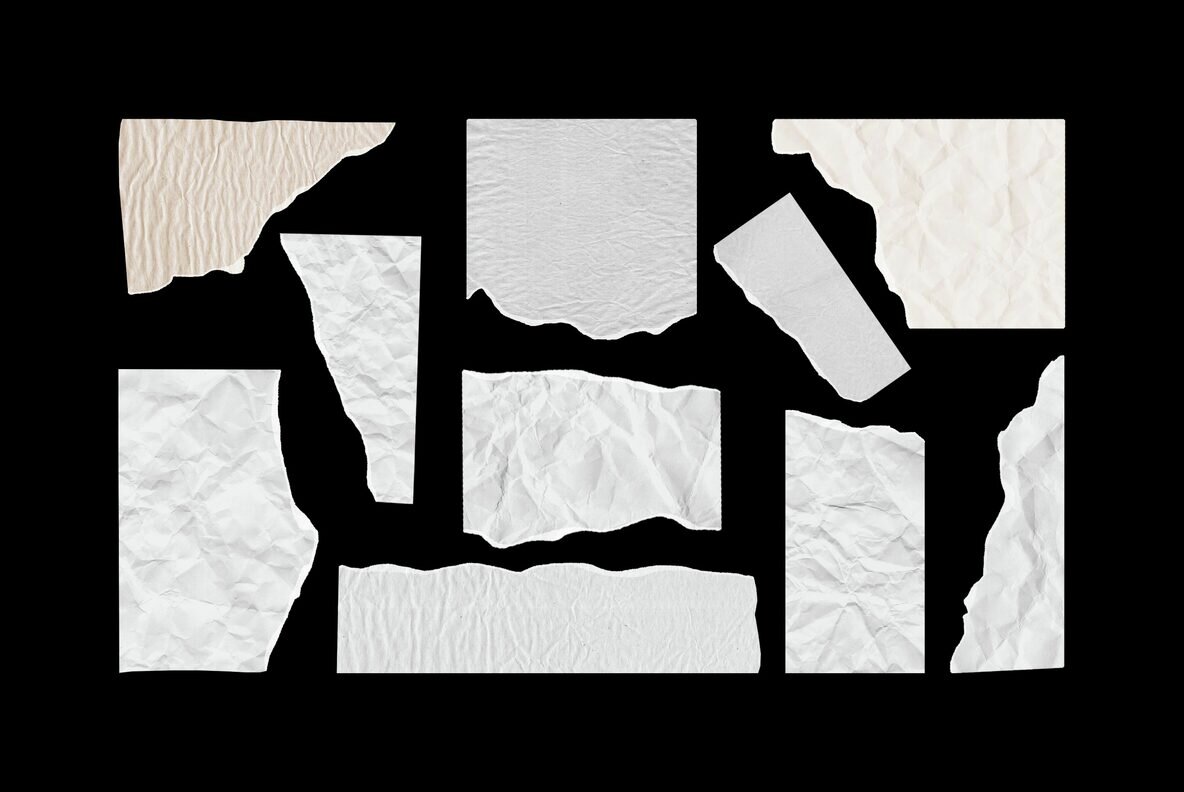 Assorted Ripped Paper Elements 8