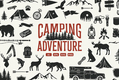 Camping Adventure Graphic Set