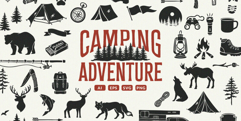 Camping Adventure Graphic Set