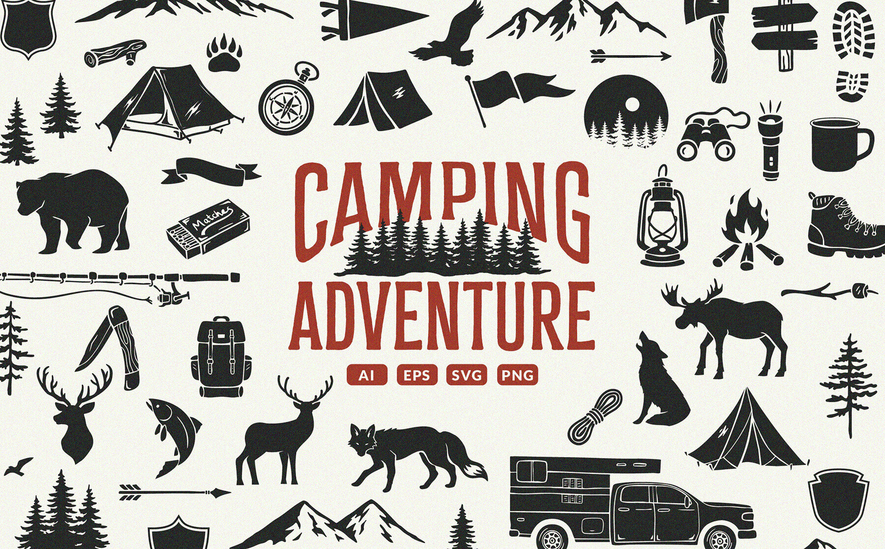 Camping Adventure Graphic Set 1