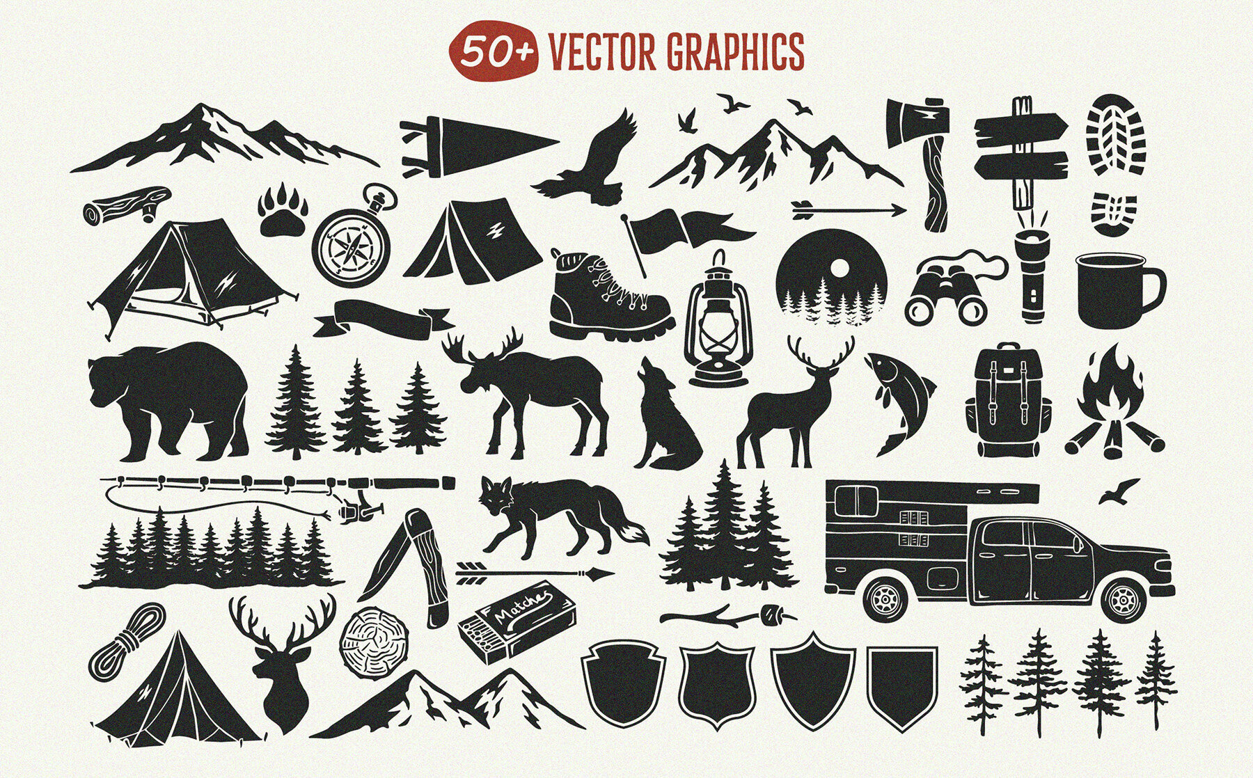 Camping Adventure Graphic Set 2