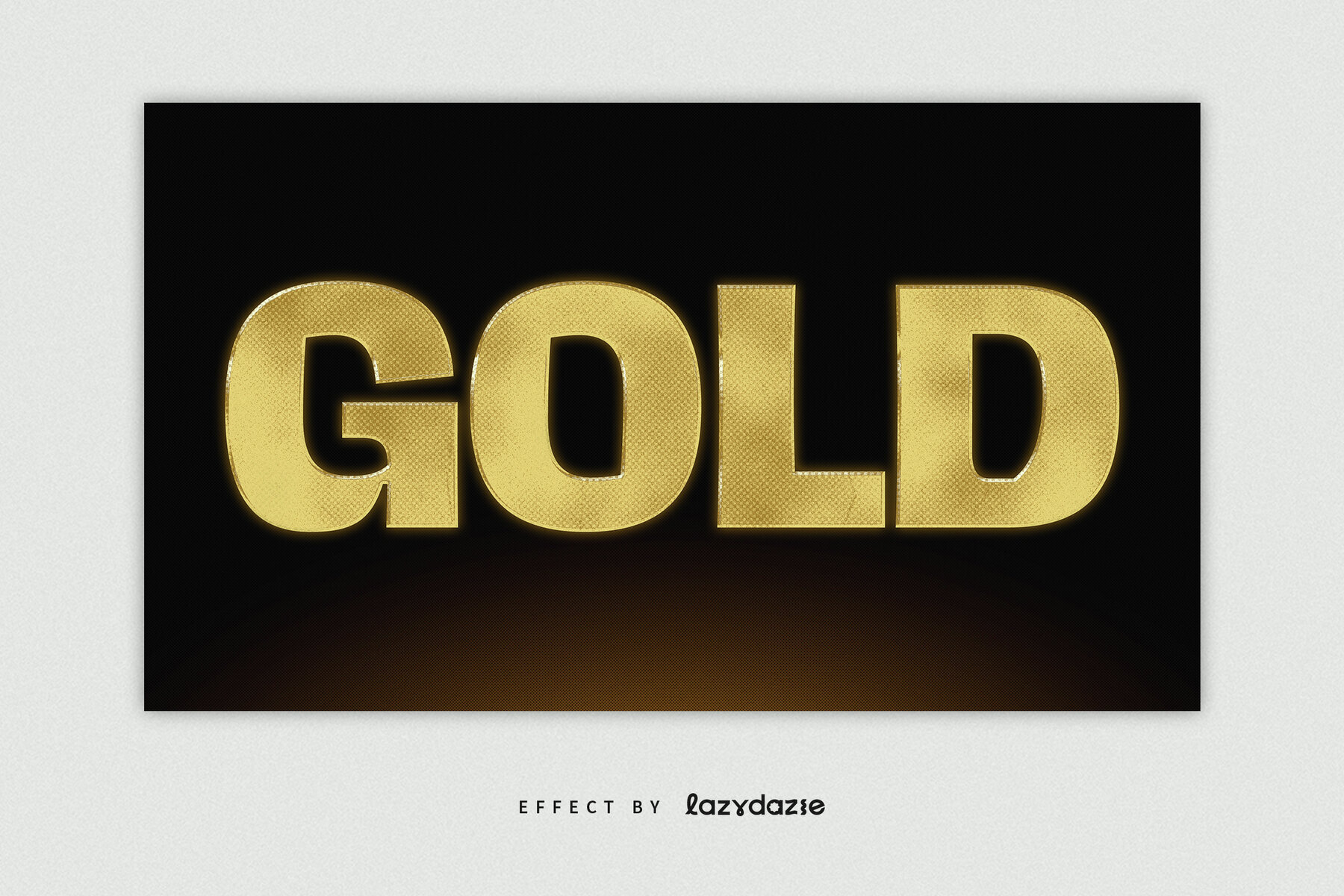 Metallic Textured Gold Text Effect Mockup 2