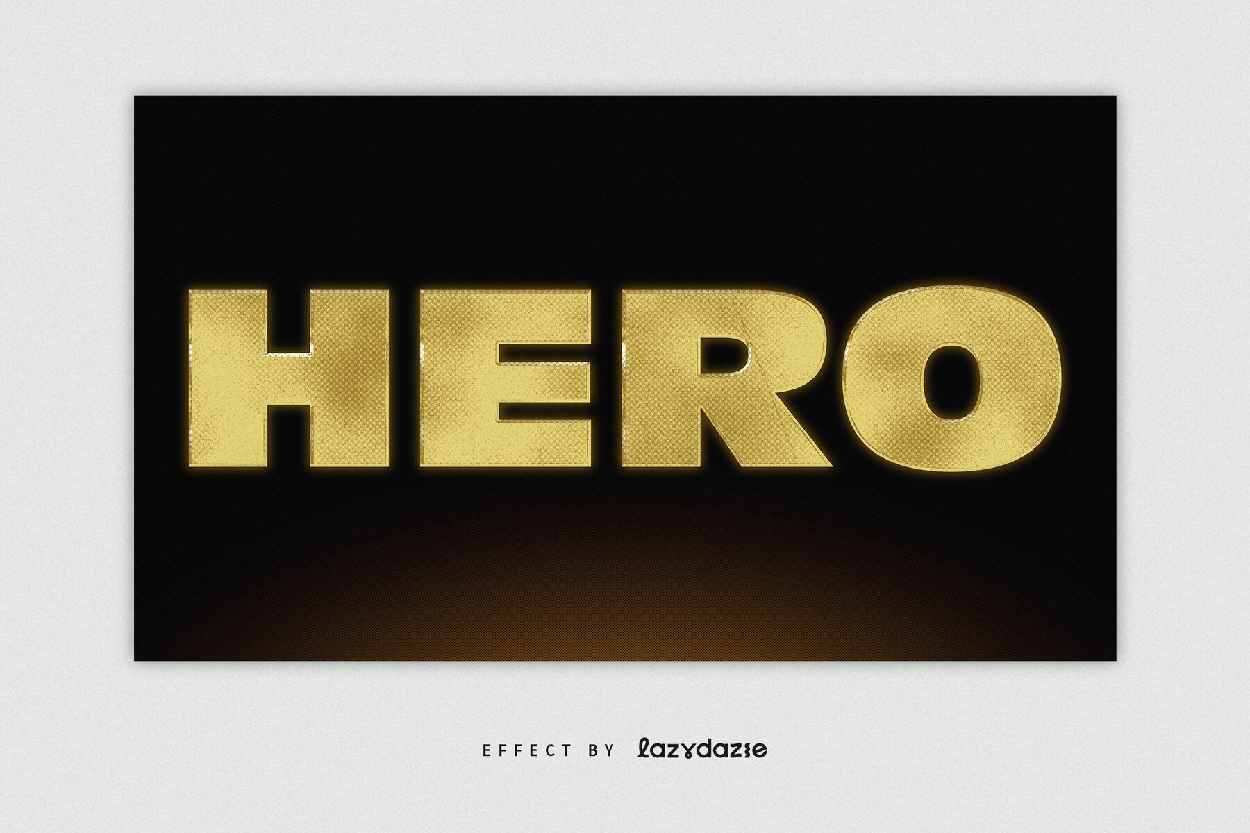 Metallic Textured Gold Text Effect Mockup 3