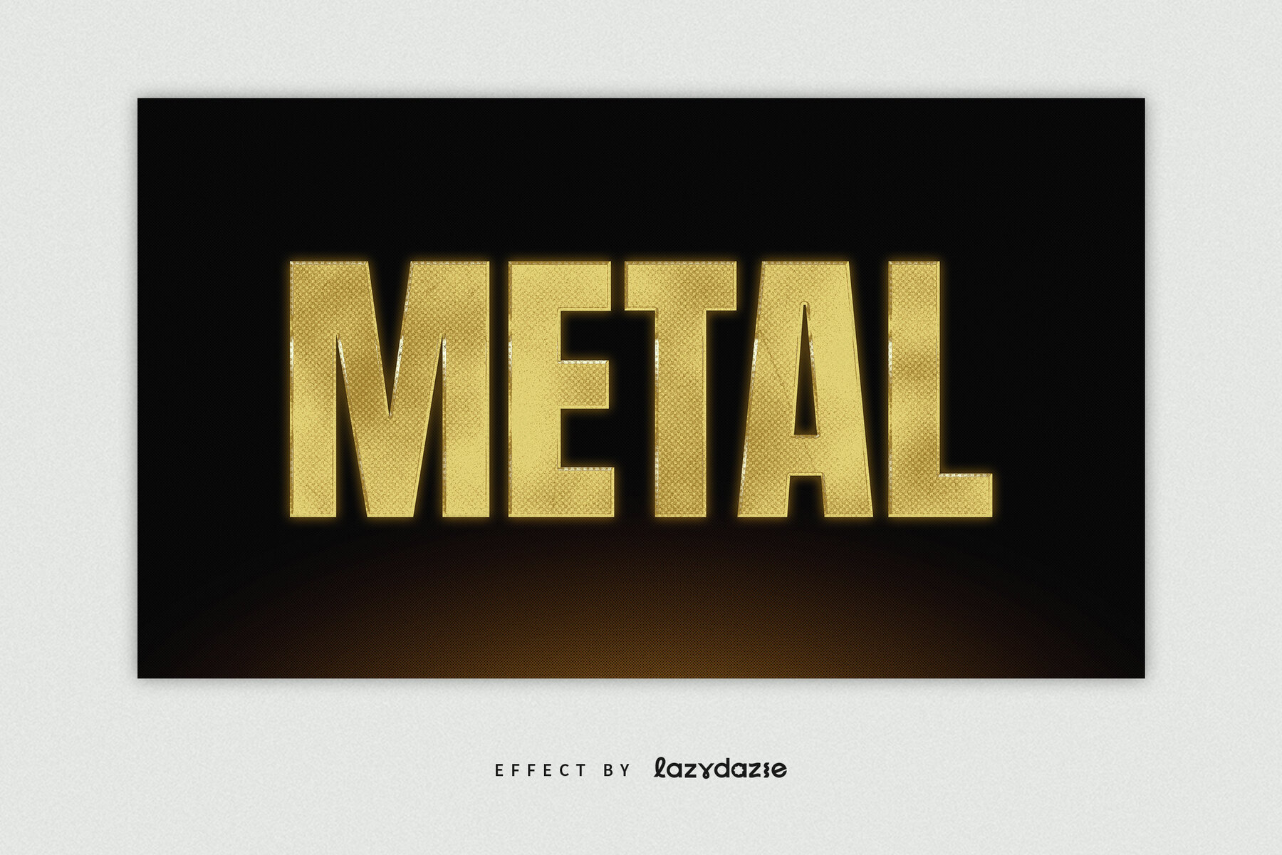 Metallic Textured Gold Text Effect Mockup 4