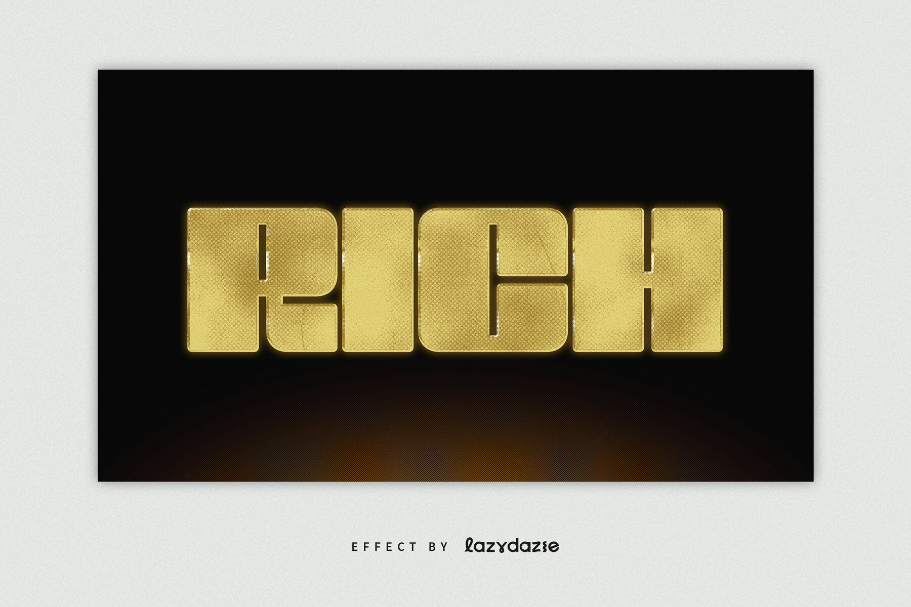 Metallic Textured Gold Text Effect Mockup 5