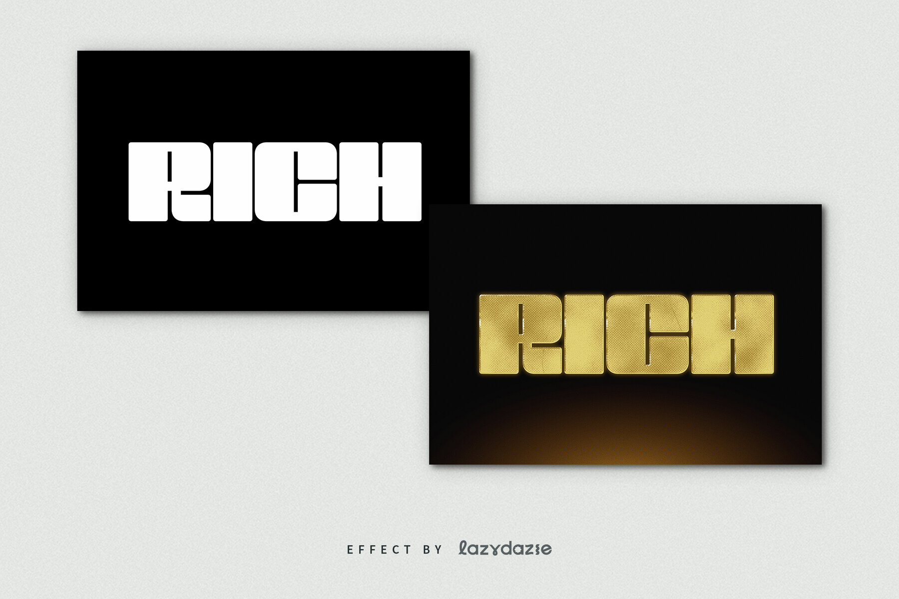 Metallic Textured Gold Text Effect Mockup 7