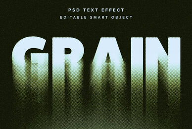 Dissolving Halftone Text Effect Mockup