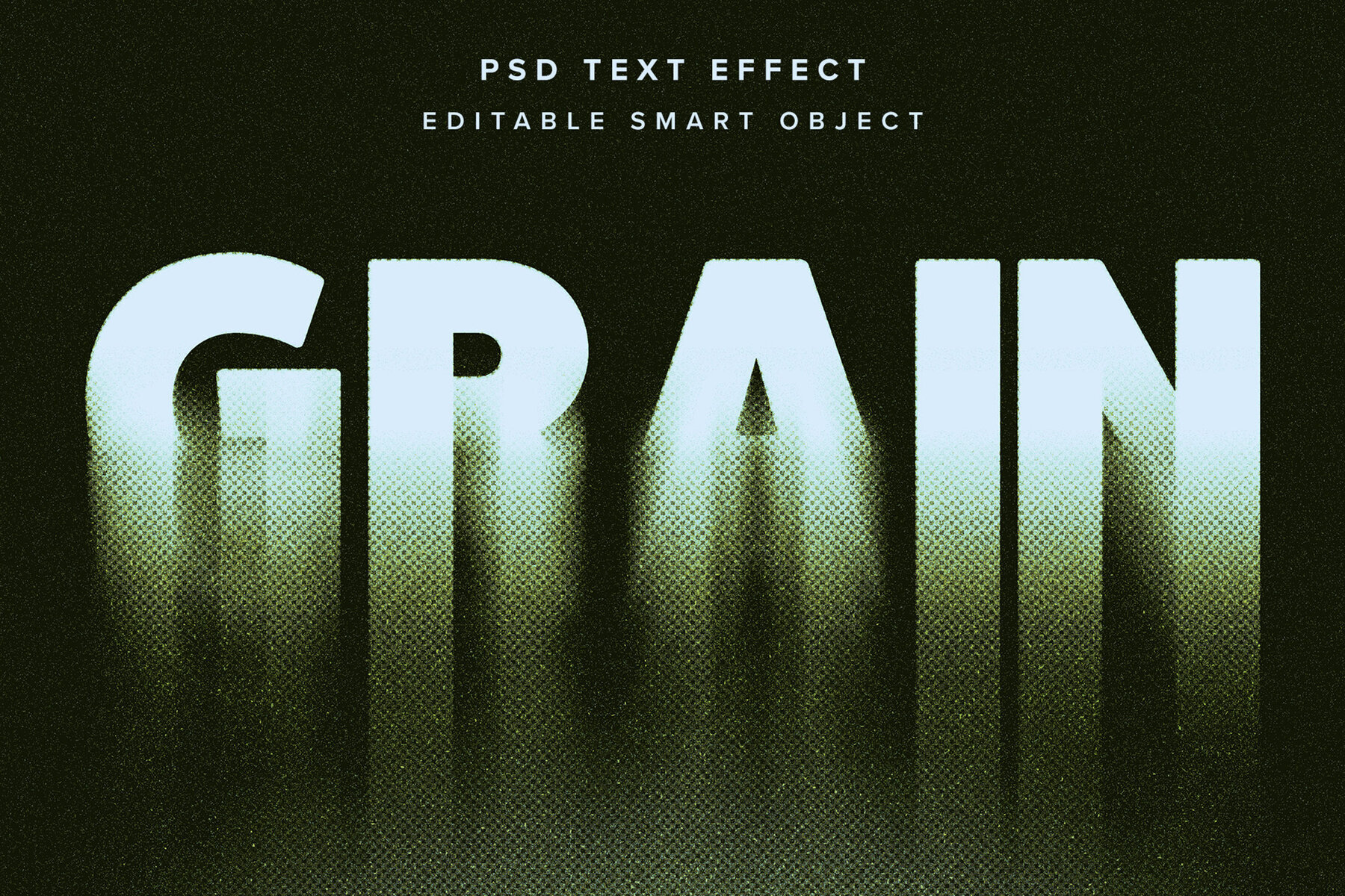 Dissolving Halftone Text Effect Mockup 1