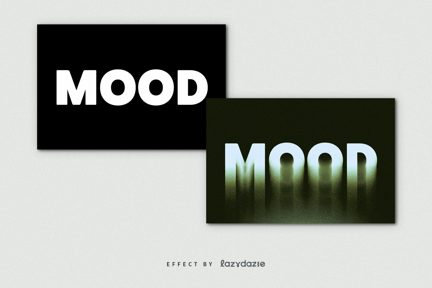 Dissolving Halftone Text Effect Mockup 7