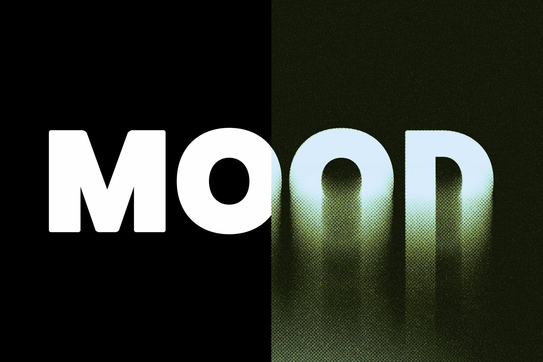 Dissolving Halftone Text Effect Mockup 8