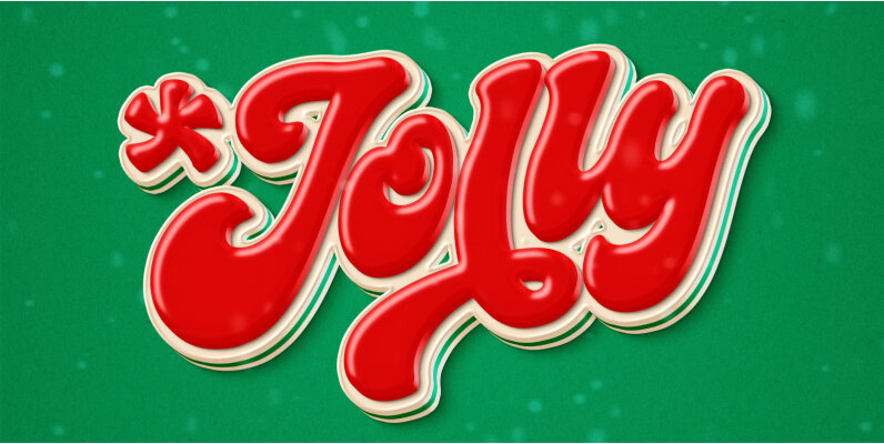 Christmas Glossy Text Effect     Merry X Mas PSD Template