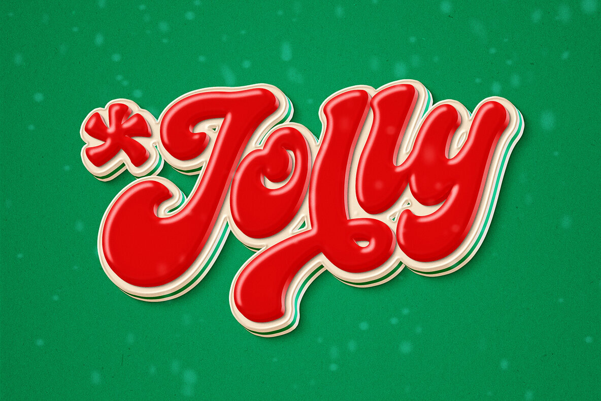 Christmas Glossy Text Effect     Merry X Mas PSD Template 3