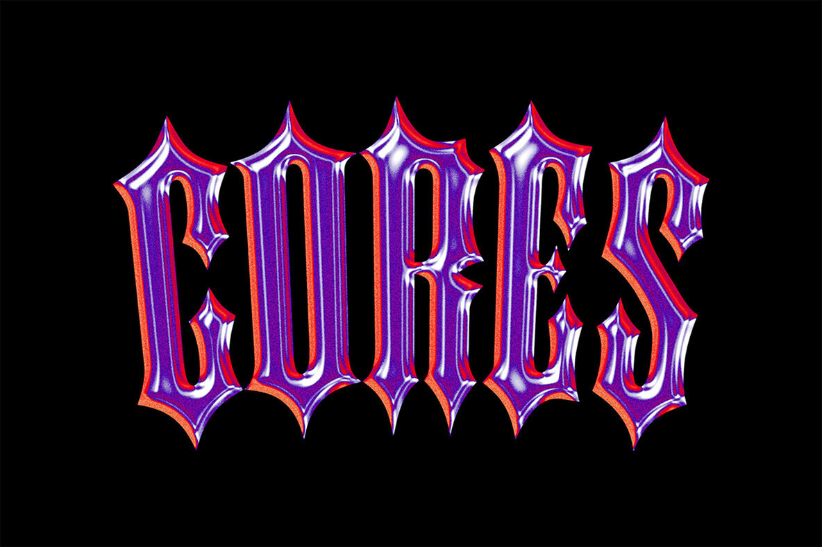 Chrome Core Text Effect Pack   3 Color Variations Psd Template 2