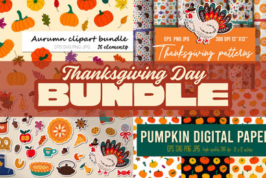 Thanksgiving Day Patterns Cliparts