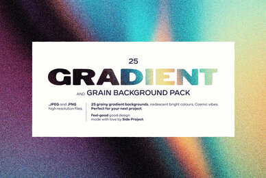 Dark Iridescent Grainy Gradients