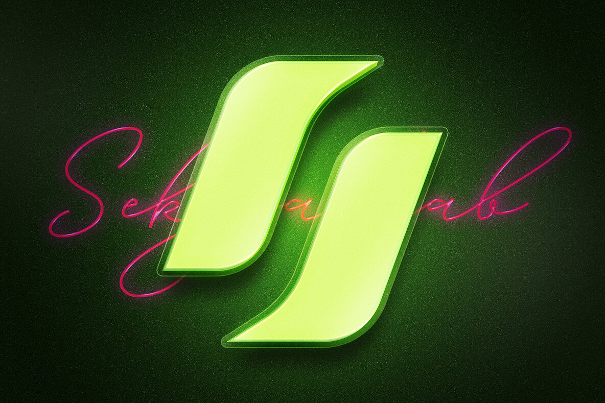 Neon La Text Effect   West Coast Glow Psd Template 2