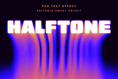 Colourful Dissolving Text Effect Mockup