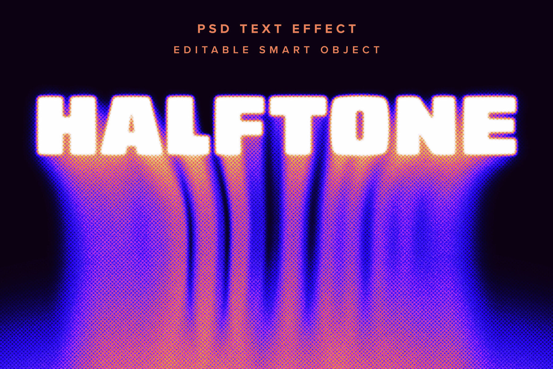 Colourful Dissolving Text Effect Mockup 1