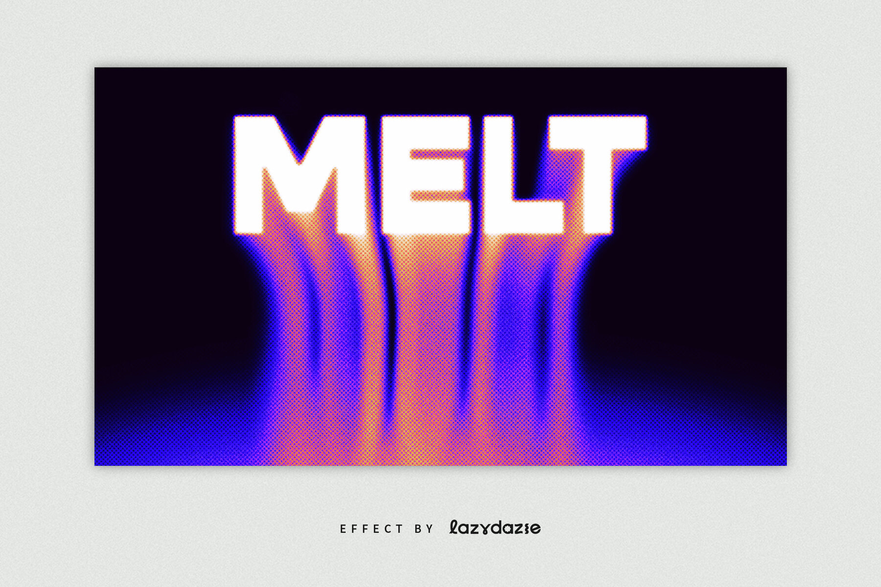 Colourful Dissolving Text Effect Mockup 4