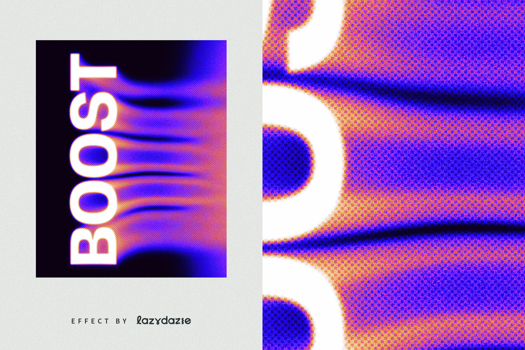 Colourful Dissolving Text Effect Mockup 6