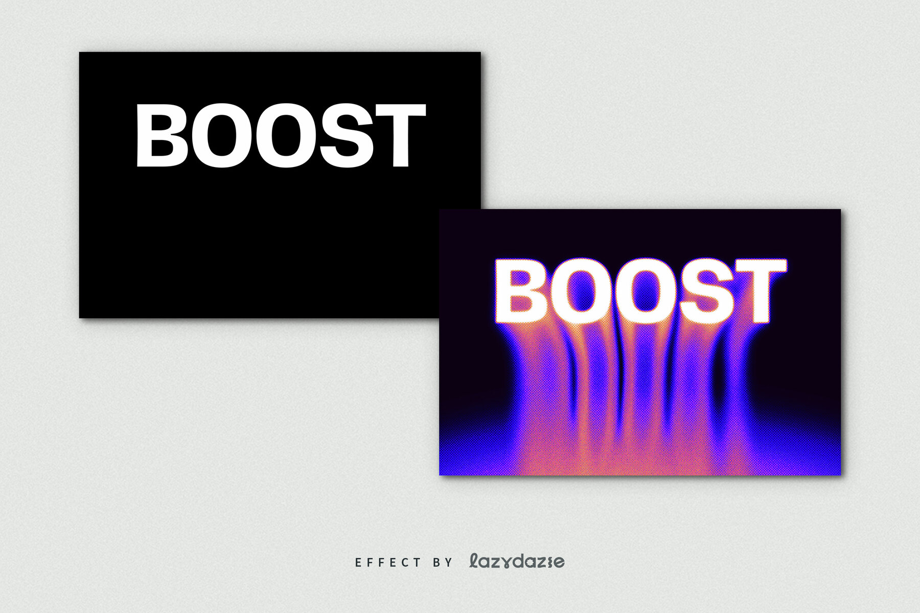 Colourful Dissolving Text Effect Mockup 7