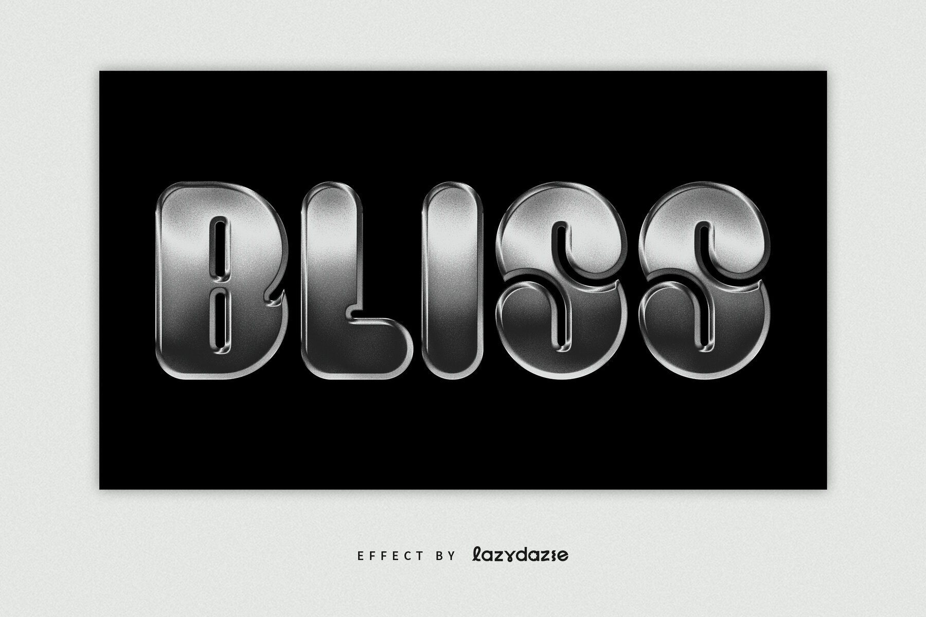 Metallic Textured Silver Text Effect Mockup 3