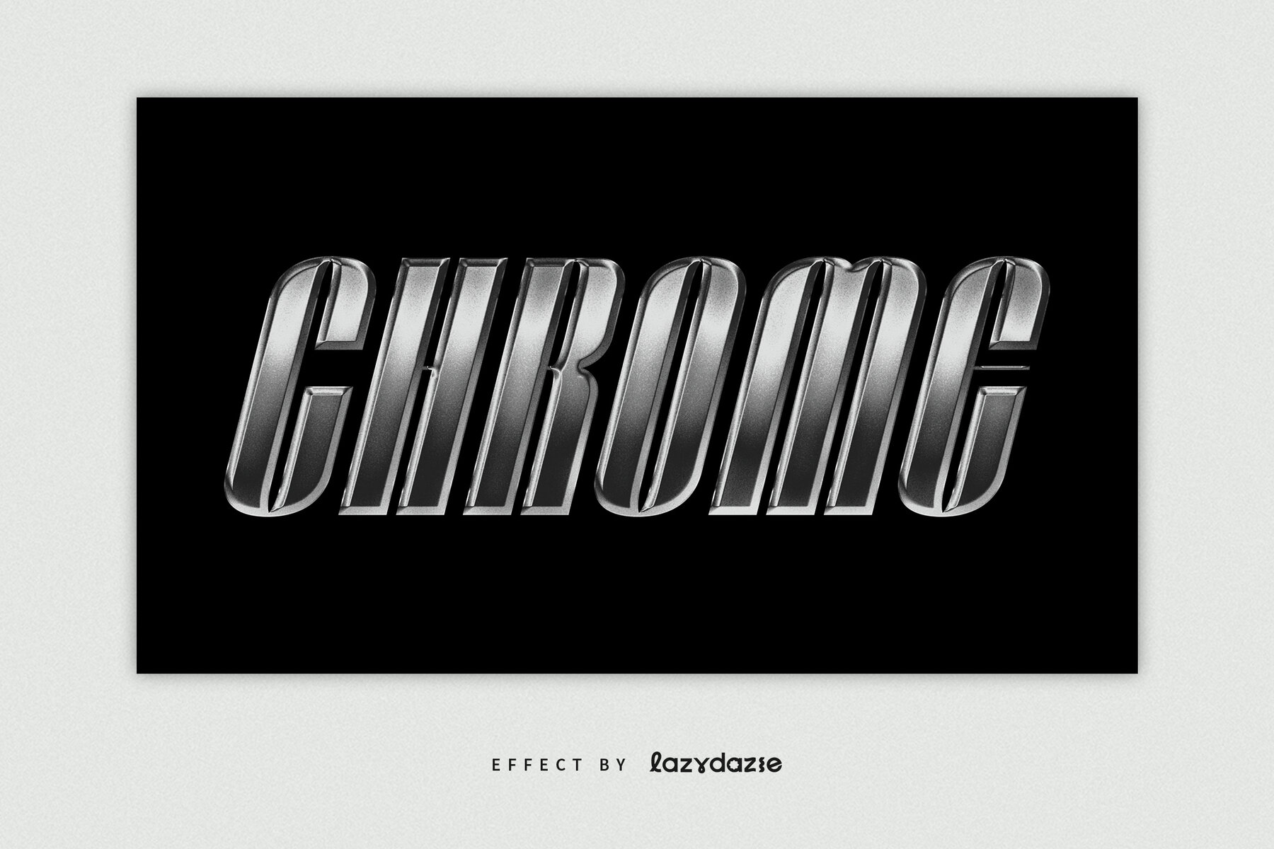 Metallic Textured Silver Text Effect Mockup 4