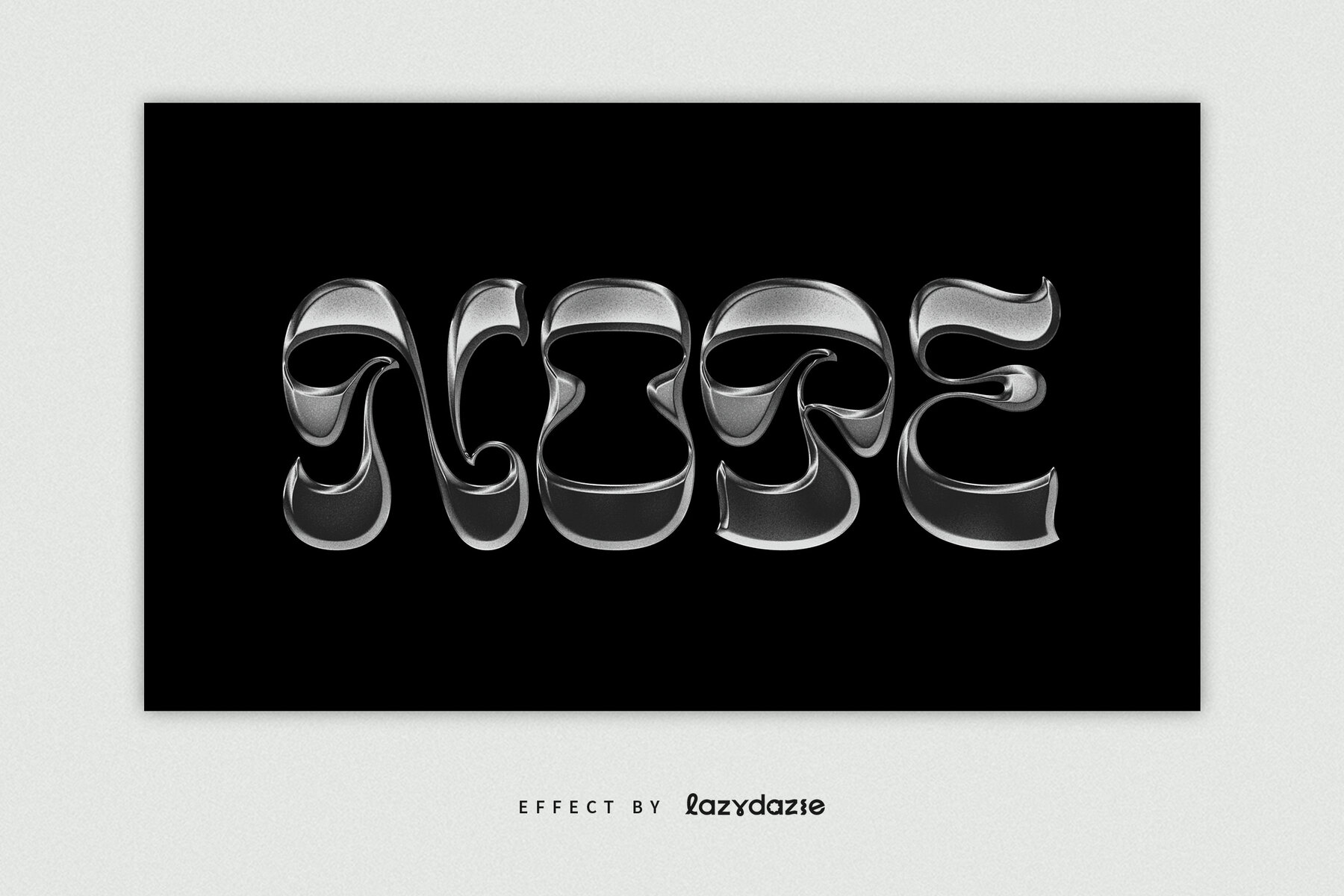 Metallic Textured Silver Text Effect Mockup 5