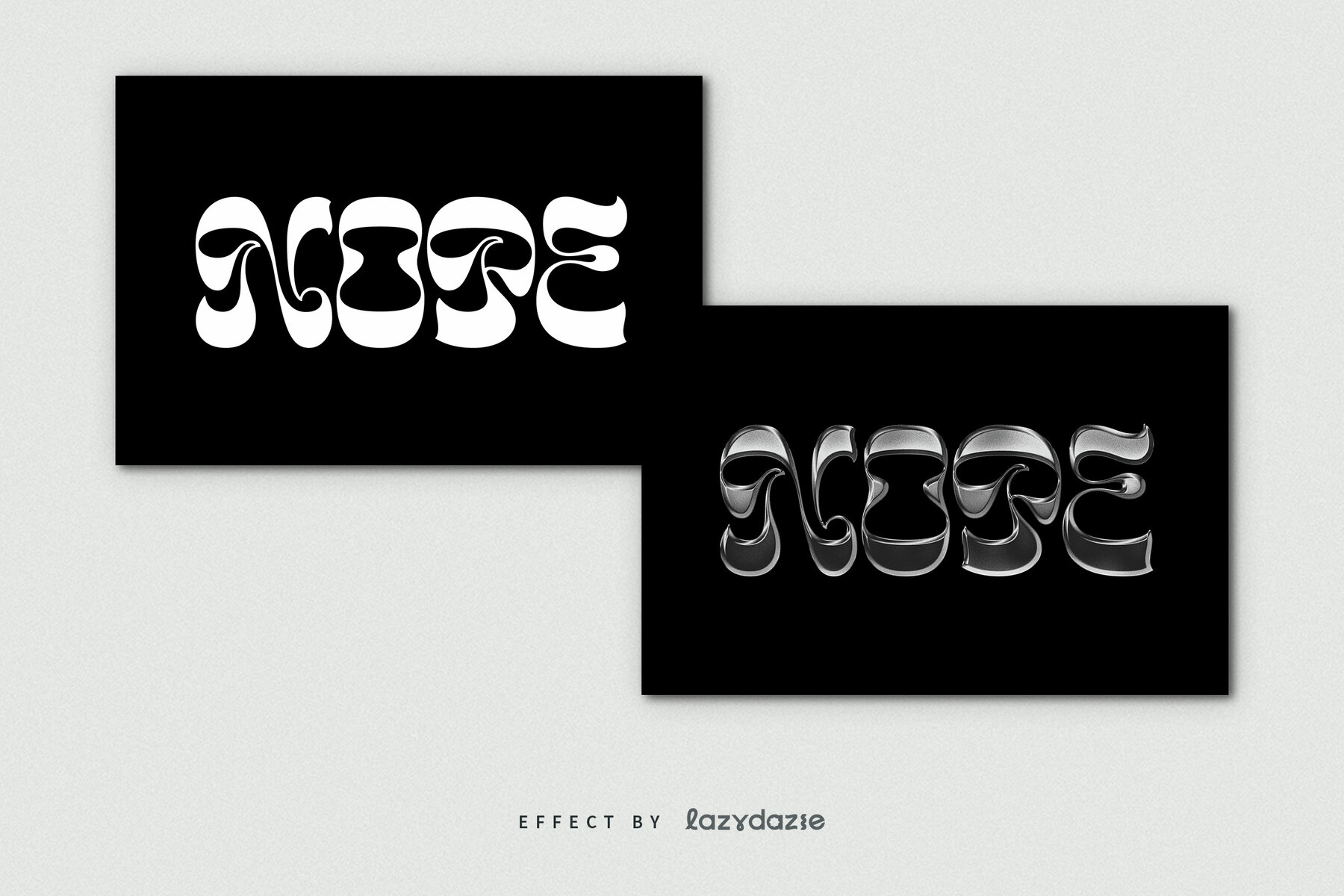 Metallic Textured Silver Text Effect Mockup 7