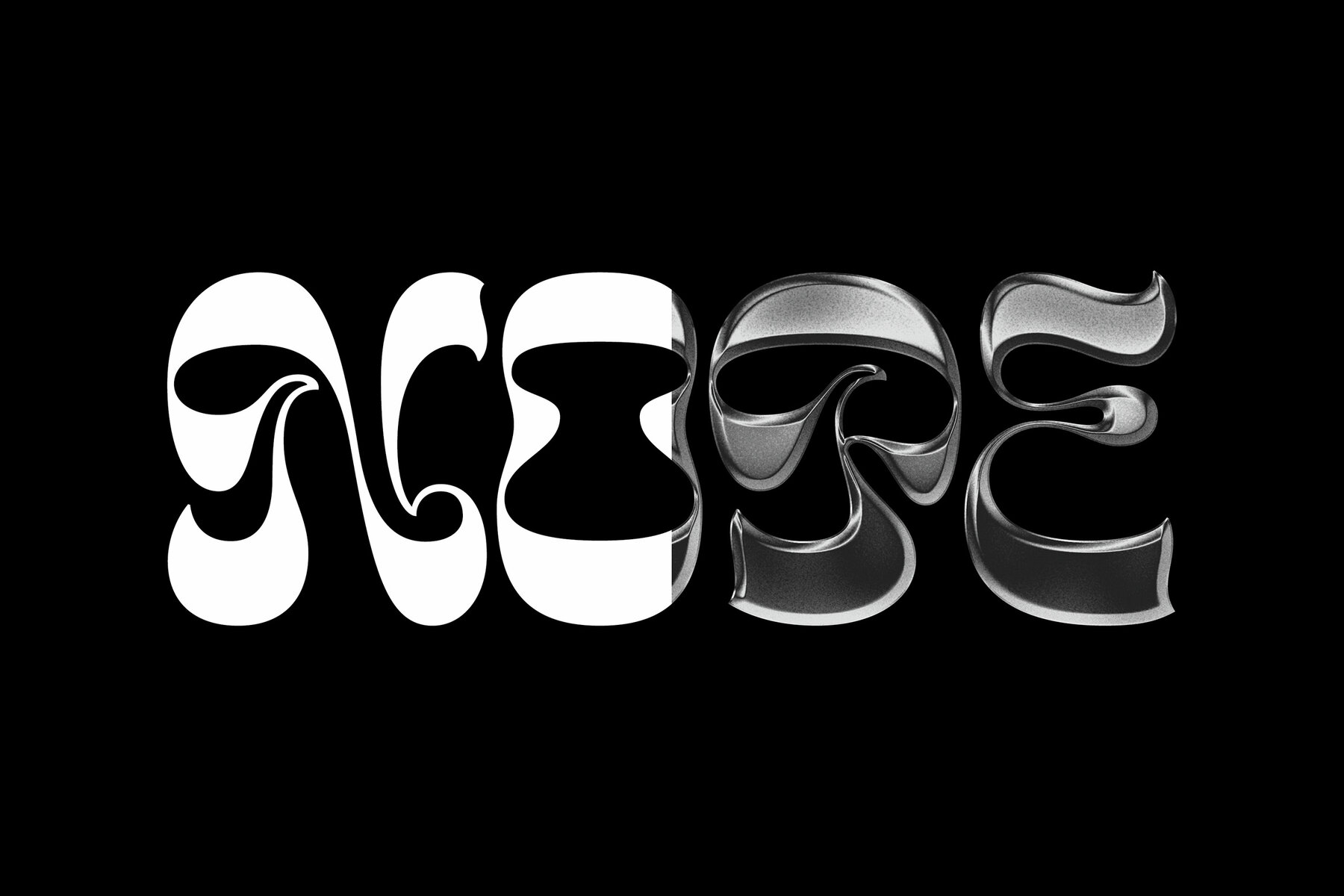 Metallic Textured Silver Text Effect Mockup 8