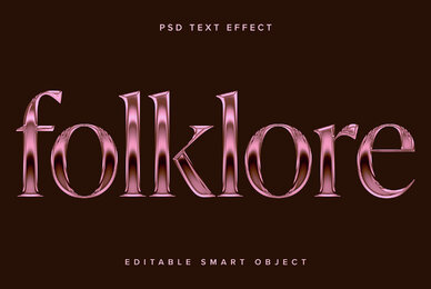 Rose Gold Metallic Text Effect Mockup