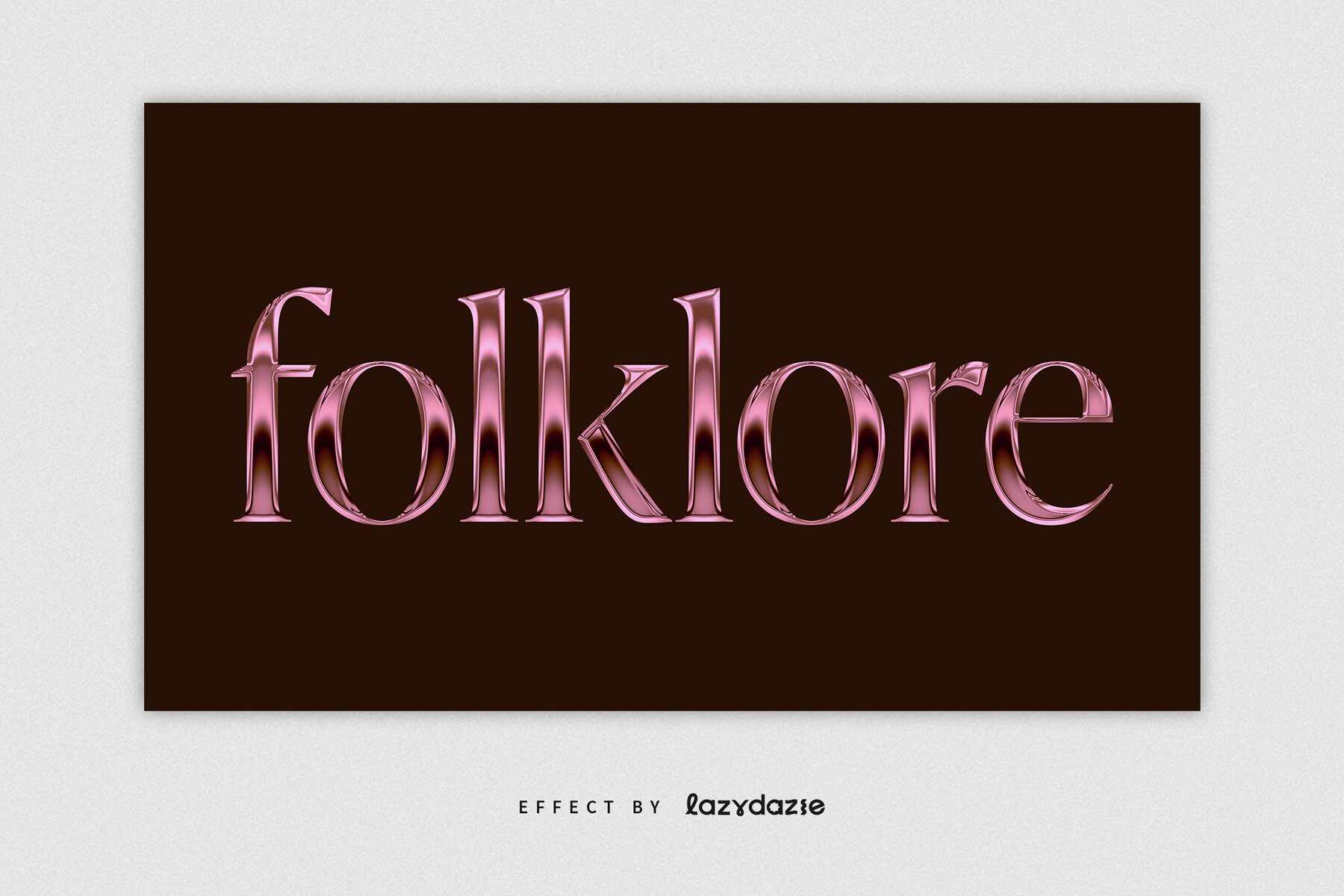 Rose Gold Metallic Text Effect Mockup 2