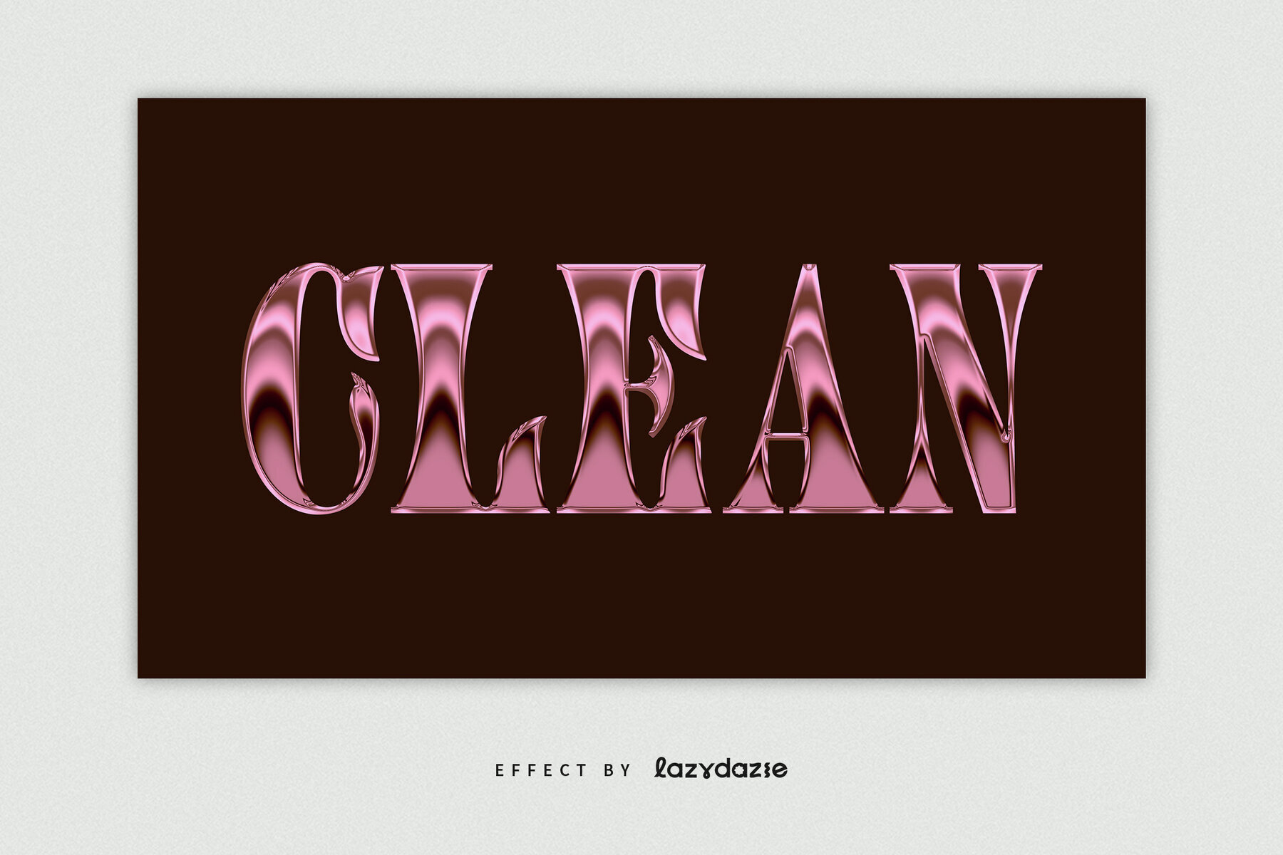 Rose Gold Metallic Text Effect Mockup 3