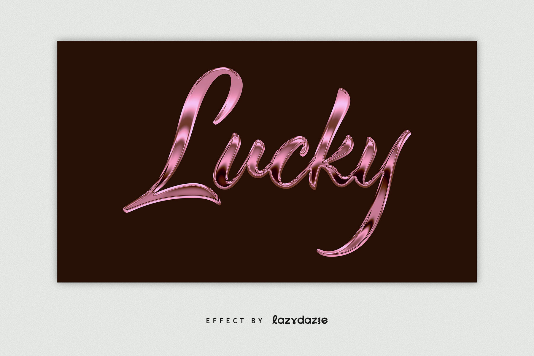 Rose Gold Metallic Text Effect Mockup 4